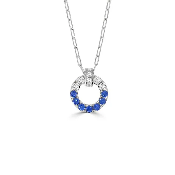 Frederic Sage Diamond and Sapphire Necklace DeScenza Diamonds Boston, MA