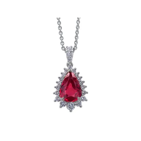 DeScenza Collection Pink Tourmaline and Diamond Necklace DeScenza Diamonds Boston, MA