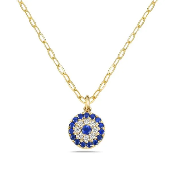 DeScenza Collection Sapphire and Diamond Necklace DeScenza Diamonds Boston, MA