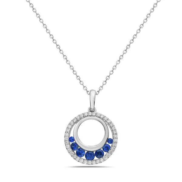 DeScenza Collection Sapphire and Diamond Necklace DeScenza Diamonds Boston, MA