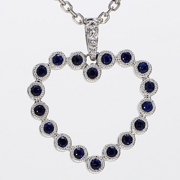 DeScenza Collection Diamond and Sapphire Necklace DeScenza Diamonds Boston, MA