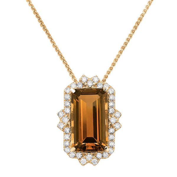 DeScenza Collection Diamond and Citrine Neclace DeScenza Diamonds Boston, MA