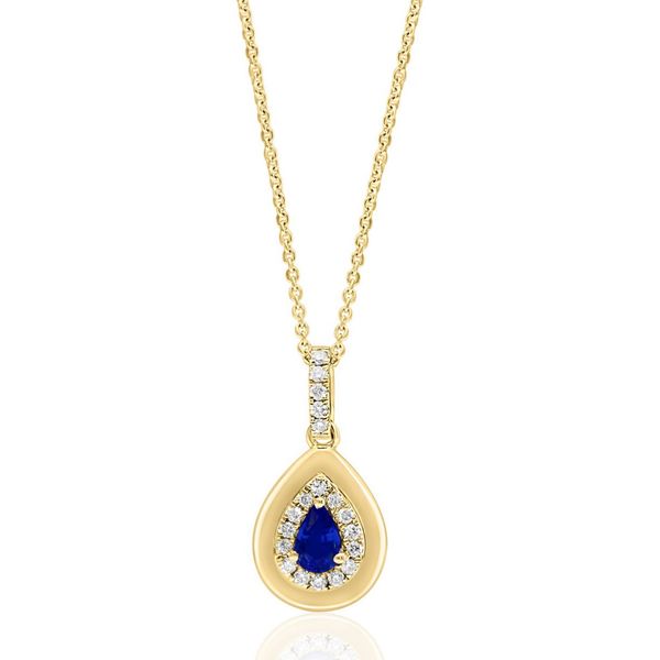 DeScenza Collection Diamond and Sapphire Necklace DeScenza Diamonds Boston, MA