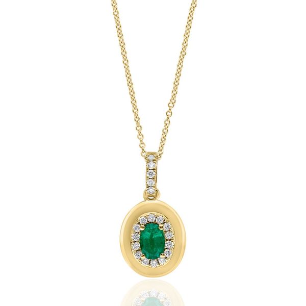 DeScenza Collection Diamond and Emerald Necklace DeScenza Diamonds Boston, MA
