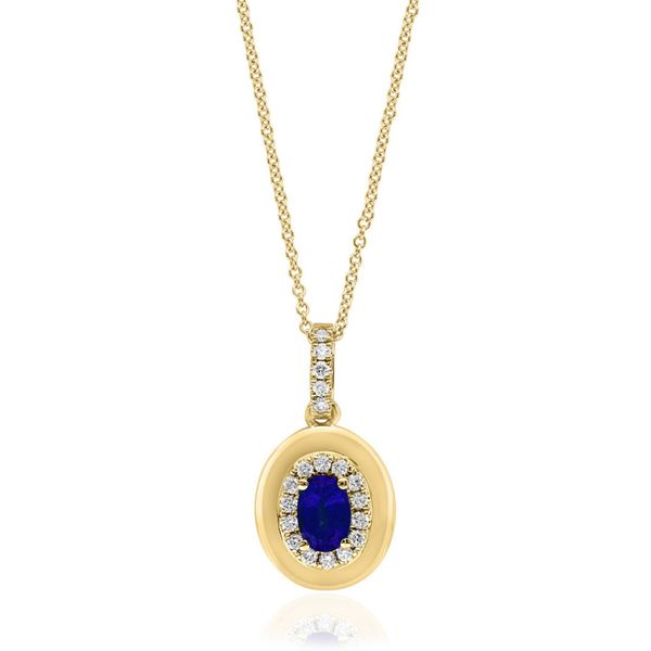 DeScenza Collection Diamond and Sapphire Necklace DeScenza Diamonds Boston, MA