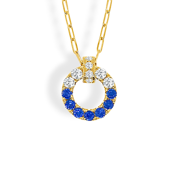 Frederic Sage Diamond and Sapphire Necklace DeScenza Diamonds Boston, MA