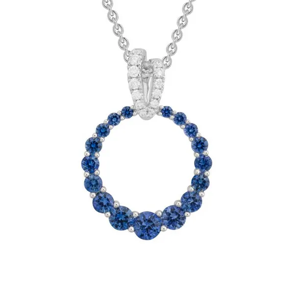 DeScenza Collection Sapphire and Diamond Necklace DeScenza Diamonds Boston, MA