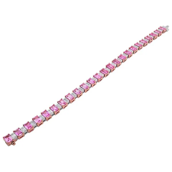 DeScenza Collection Pink Sapphire and Diamond Bracelet