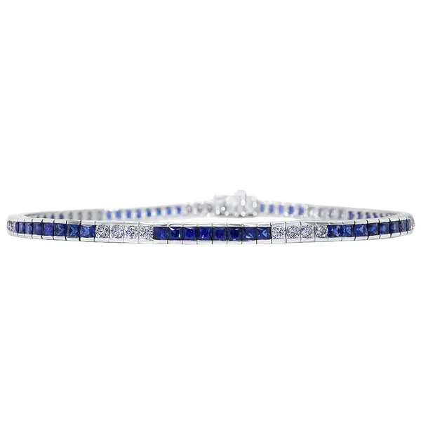 DeScenza Collection Sapphire and Diamond Bracelet DeScenza Diamonds Boston, MA