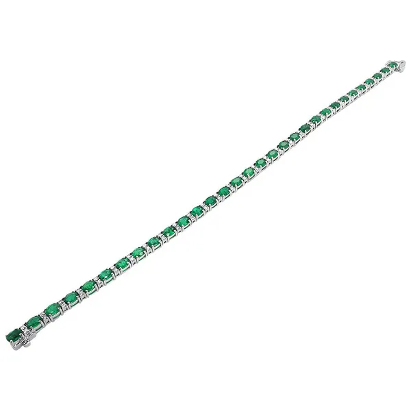 DeScenza Collection Emerald and Diamond Bracelet Image 3 DeScenza Diamonds Boston, MA