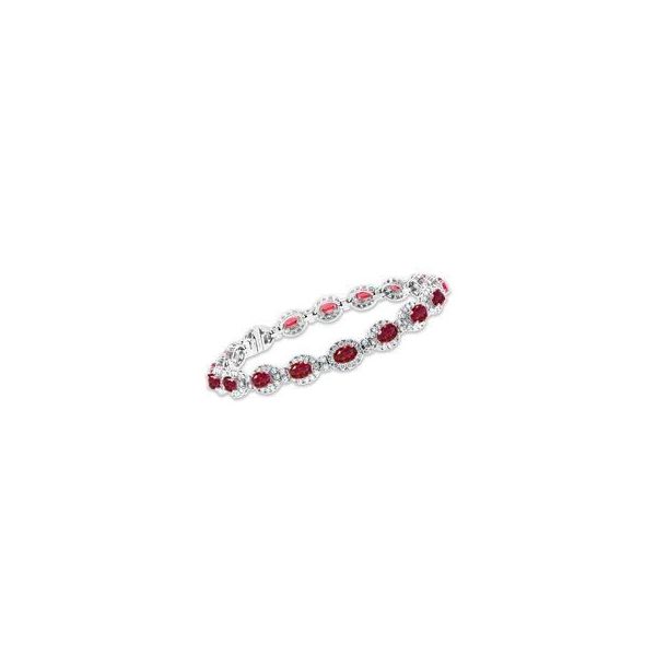 DeScenza Collection Diamond and Ruby Bracelet DeScenza Diamonds Boston, MA