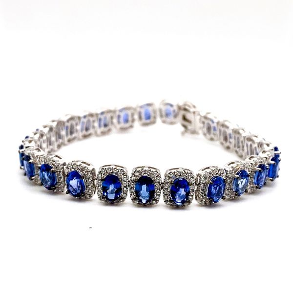 DeScenza Collection Diamond and Sapphire Bracelet DeScenza Diamonds Boston, MA