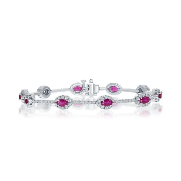 DeScenza Collection Diamond and Ruby Bracelet DeScenza Diamonds Boston, MA