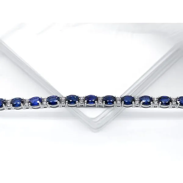 DeScenza Collection Sapphire and Diamond Bracelet Image 2 DeScenza Diamonds Boston, MA