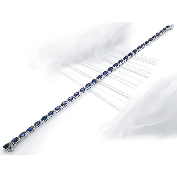 DeScenza Collection Sapphire and Diamond Bracelet Image 3 DeScenza Diamonds Boston, MA