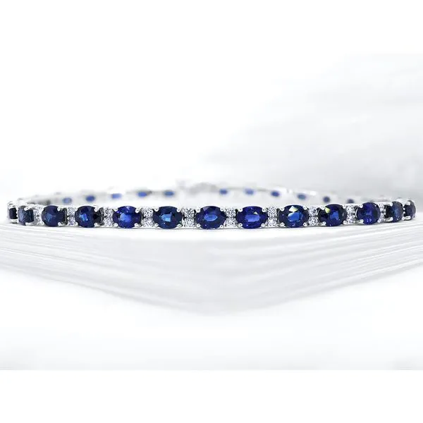 DeScenza Collection Sapphire and Diamond Bracelet DeScenza Diamonds Boston, MA
