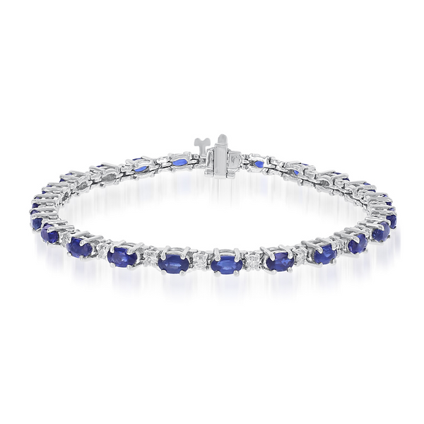 DeScenza Collection Diamond and Sapphire Bracelet DeScenza Diamonds Boston, MA