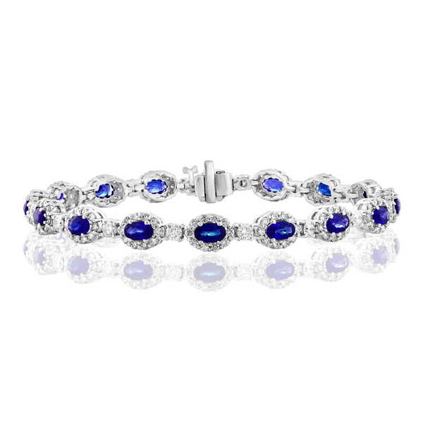 DeScenza Collection Diamond and Sapphire Bracelet DeScenza Diamonds Boston, MA