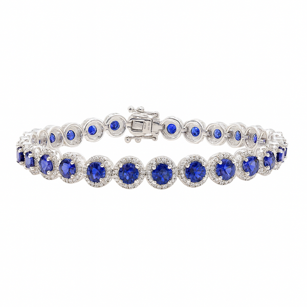 DeScenza Collection Diamond and Sapphire Bracelet DeScenza Diamonds Boston, MA