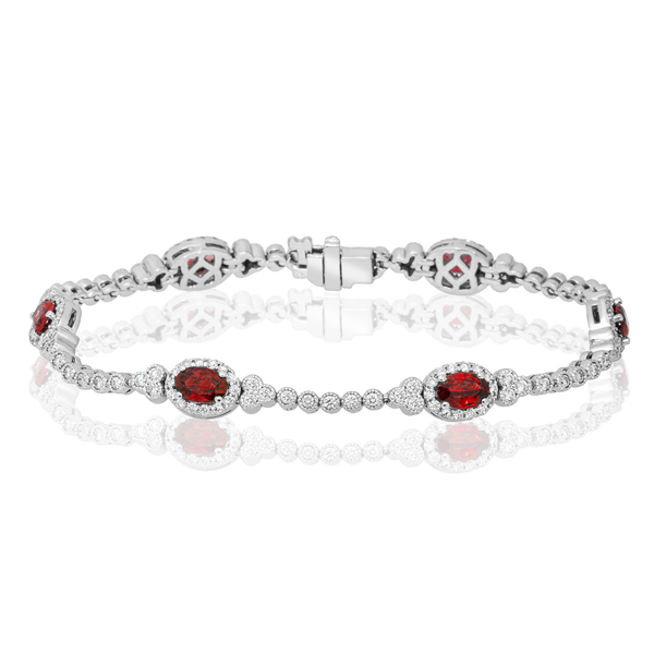 DeScenza Collection Diamond and Ruby Bracelet DeScenza Diamonds Boston, MA