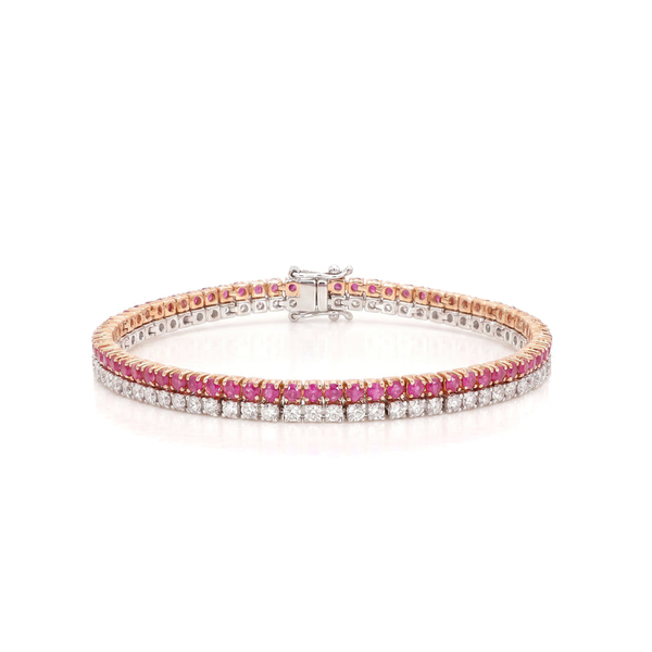 DeScenza Collection Diamond and Ruby Bracelet DeScenza Diamonds Boston, MA