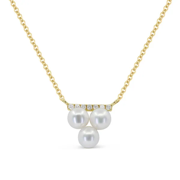 DeScenza Collection Pearl and Diamond Necklace