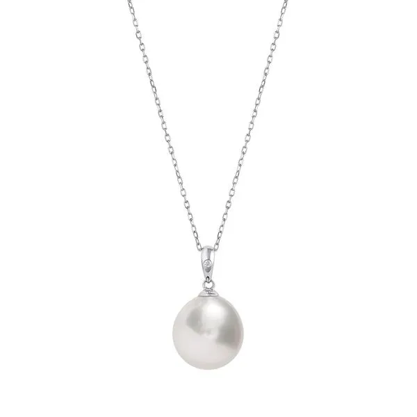 Baggins Pearl and Diamond Necklace DeScenza Diamonds Boston, MA