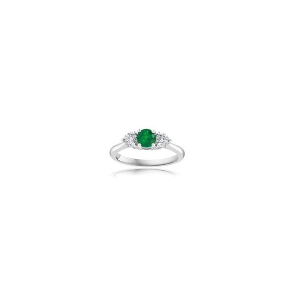DeScenza Collection Diamond and Emerald Ring DeScenza Diamonds Boston, MA