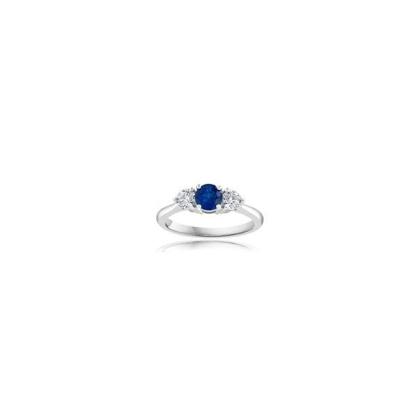 DeScenza Collection Diamond and Sapphire Ring DeScenza Diamonds Boston, MA