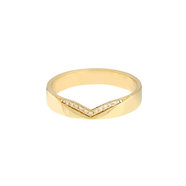 DeScenza Collection Curved Diamond Band DeScenza Diamonds Boston, MA