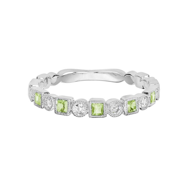 DeScenza Collection Peridot and Diamond Ring DeScenza Diamonds Boston, MA