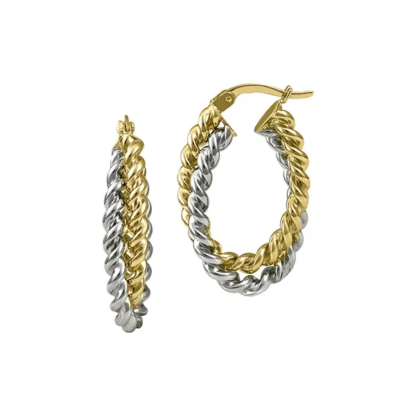 DeScenza Collection Double Twist Hoops DeScenza Diamonds Boston, MA