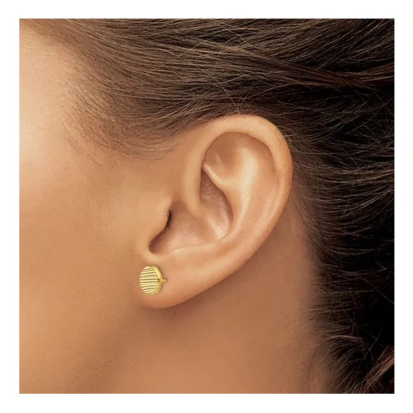 DeScenza Collection Textured Earring Image 2 DeScenza Diamonds Boston, MA