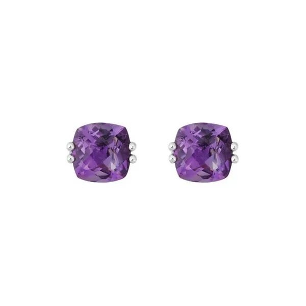 Amethyst Stud Earrings DeScenza Diamonds Boston, MA