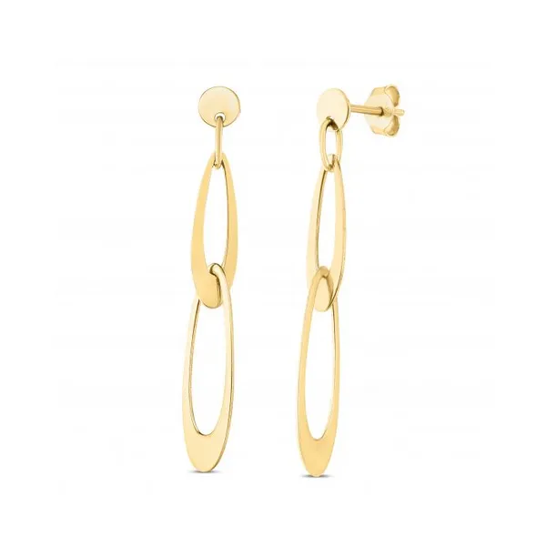 14k Yellow Gold Earrings DeScenza Diamonds Boston, MA