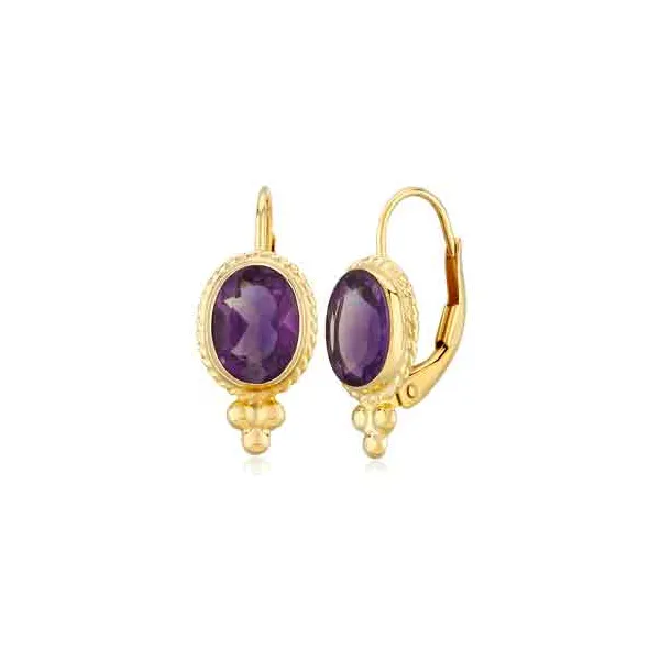 Gold Amethyst Drop DeScenza Diamonds Boston, MA