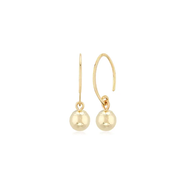Gold dangle earring DeScenza Diamonds Boston, MA