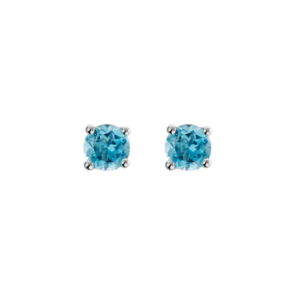 Blue Topaz Stud Earrings DeScenza Diamonds Boston, MA
