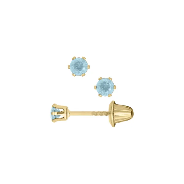 Yellow Gold Children's Earring DeScenza Diamonds Boston, MA