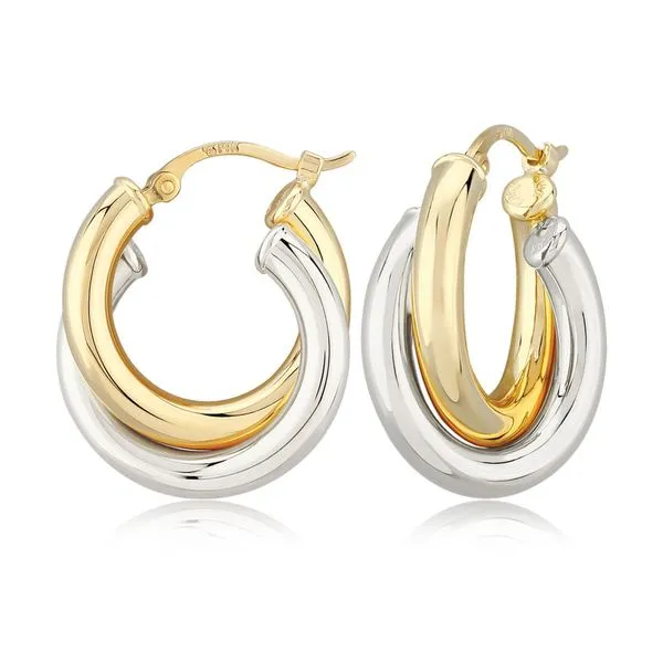 DeScenza Collection Double Twist Hoop Earrings DeScenza Diamonds Boston, MA