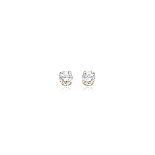 Gold Cubic Zirconia Studs DeScenza Diamonds Boston, MA