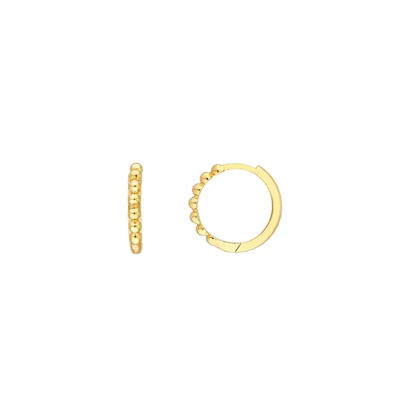 Gold Hoop Earring DeScenza Diamonds Boston, MA