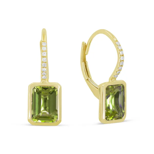 DeScenza Collection Peridot and Diamond Earrings DeScenza Diamonds Boston, MA