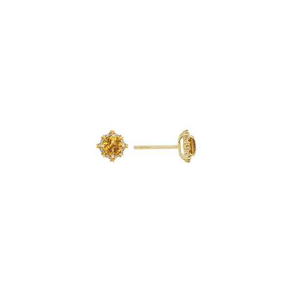 DeScenza Collection Diamond and Citrine Earrings DeScenza Diamonds Boston, MA