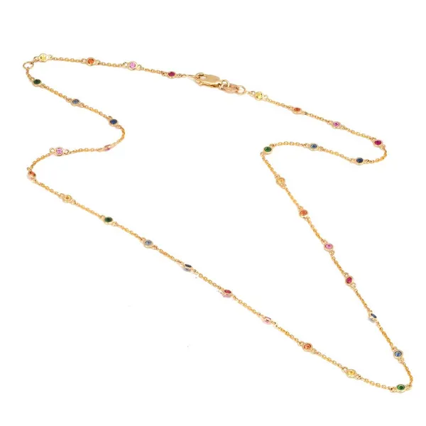 DeScenza Collection Multi-colored Bezel Necklace similar item image