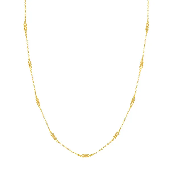 DeScenza Collection Rolo Twisted Station Necklace DeScenza Diamonds Boston, MA