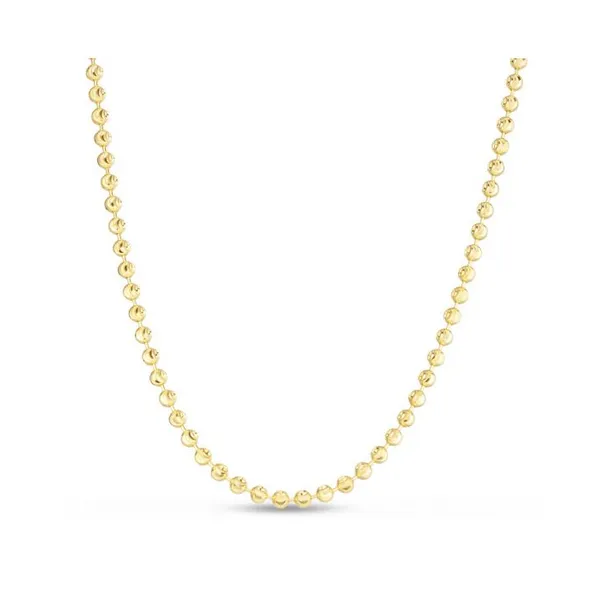 Gold Moon Necklace DeScenza Diamonds Boston, MA