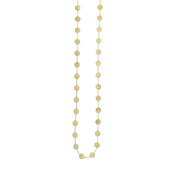 Gold Disc Necklace DeScenza Diamonds Boston, MA
