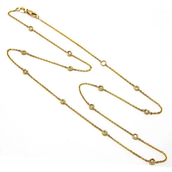 DeScenza Collection Bezel Diamond Necklace DeScenza Diamonds Boston, MA