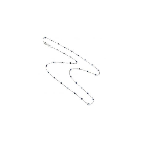 DeScenza Collection Sapphire Bezel Necklace DeScenza Diamonds Boston, MA